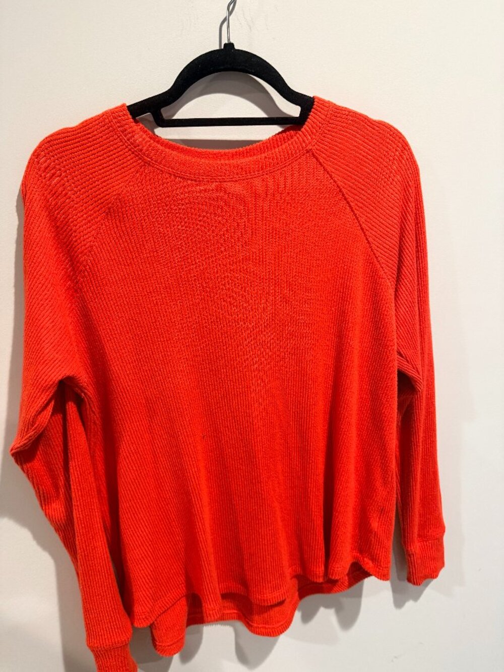 Red Soft Ribbed Longsleeve